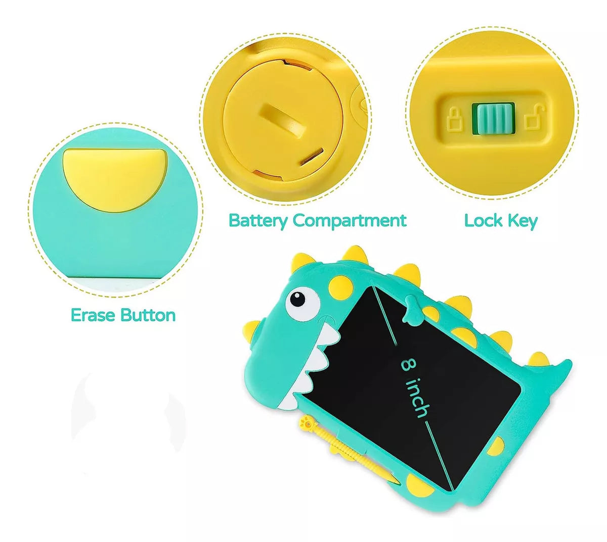 Tablero de escritura LCD Dinosaurio