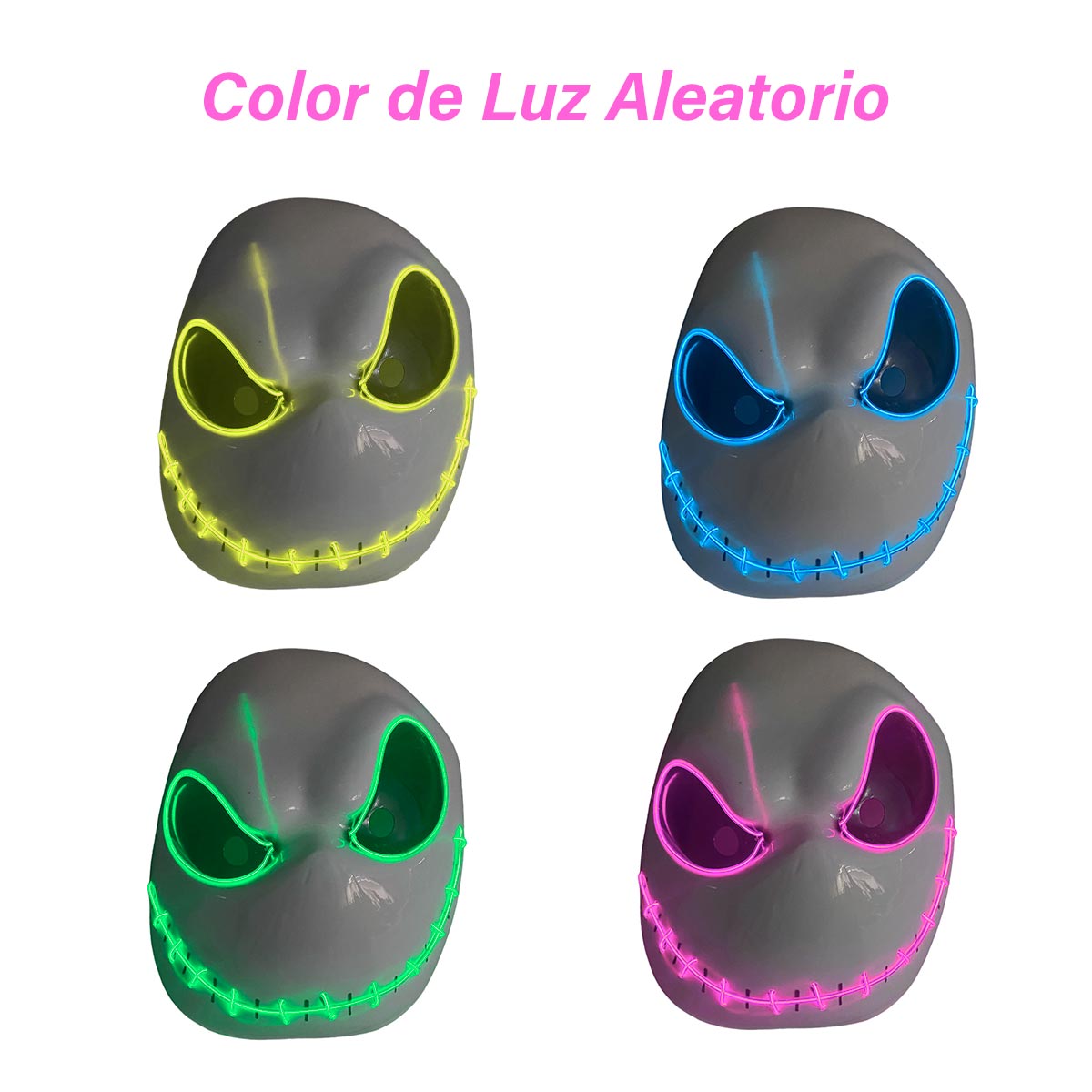 Mascara Jack Luz Neon Halloween