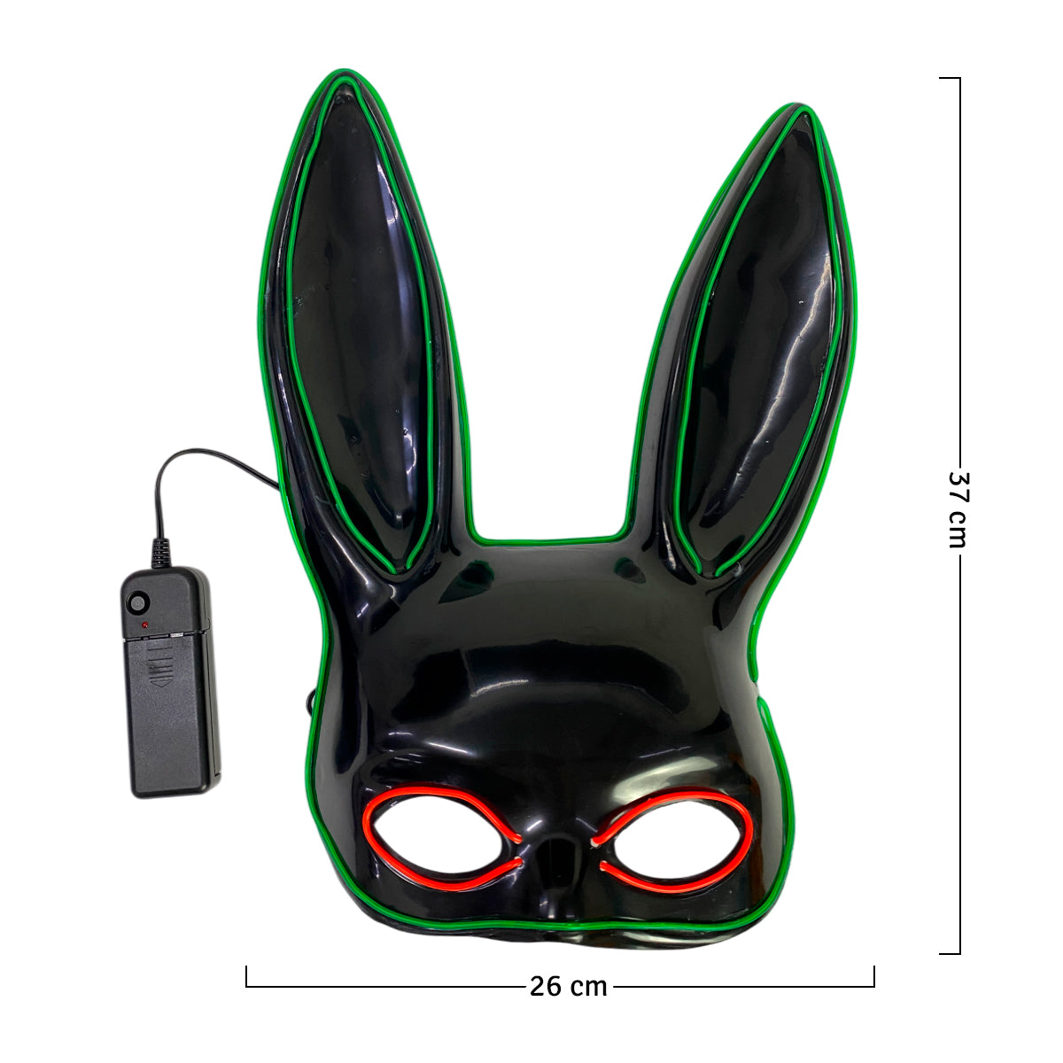 Mascara LED Conejo Media Cara