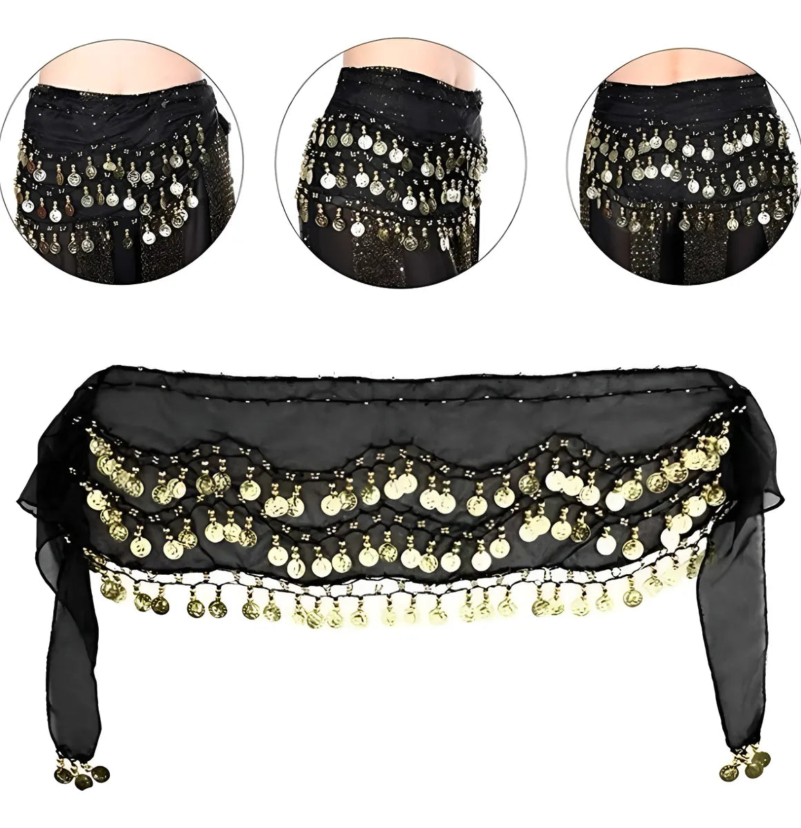 Caderín cinturón de danza árabe