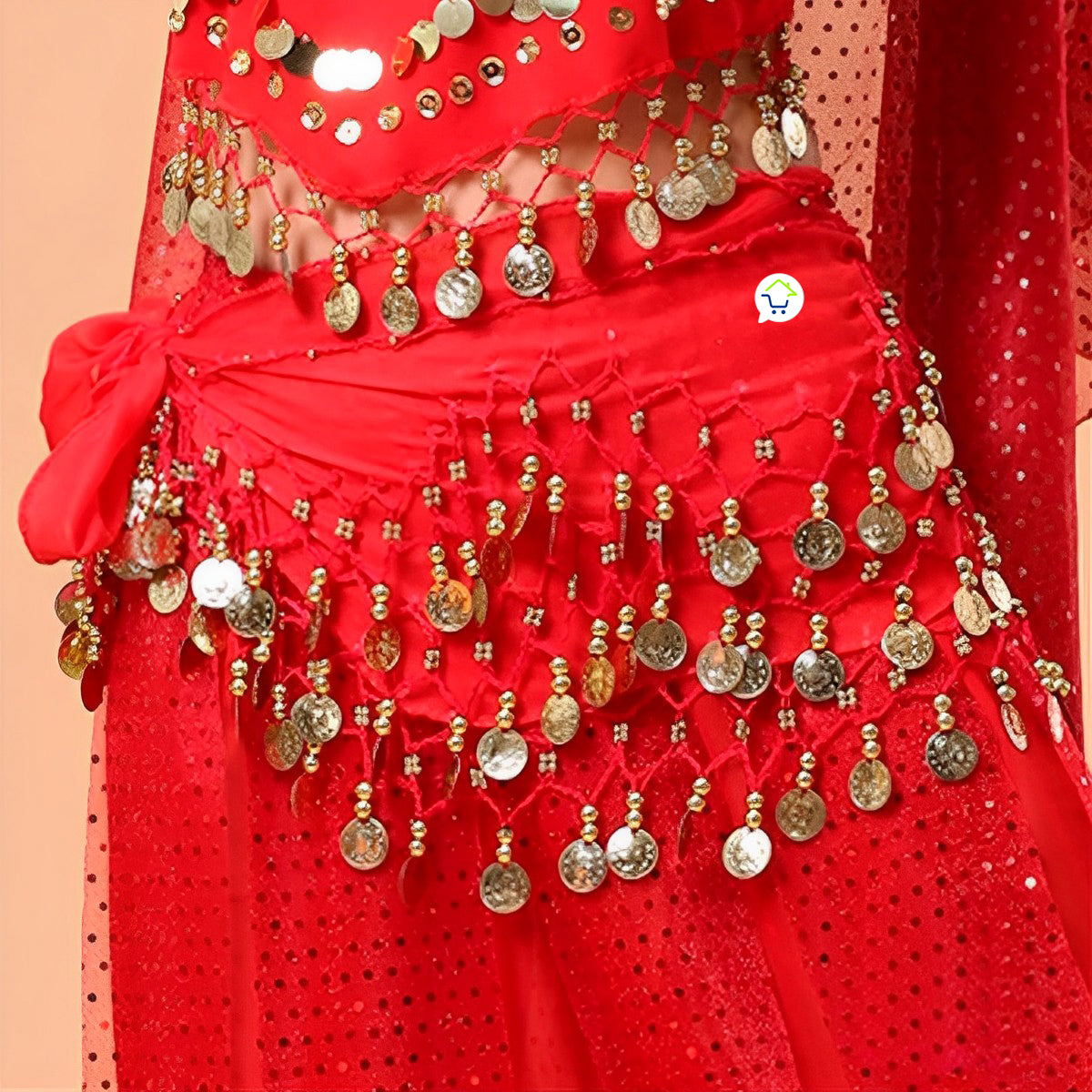 Caderín cinturón de danza árabe