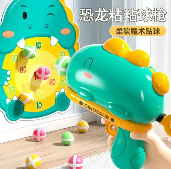 Juego tiro al blanco de dinosaurio