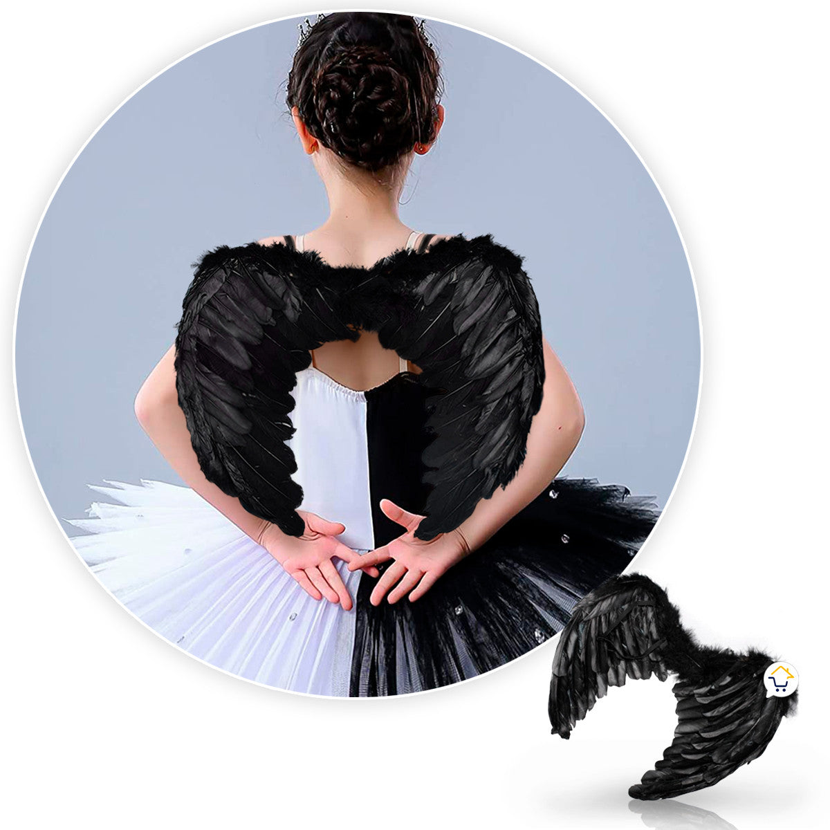 Alas Angel Negras Pequeñas