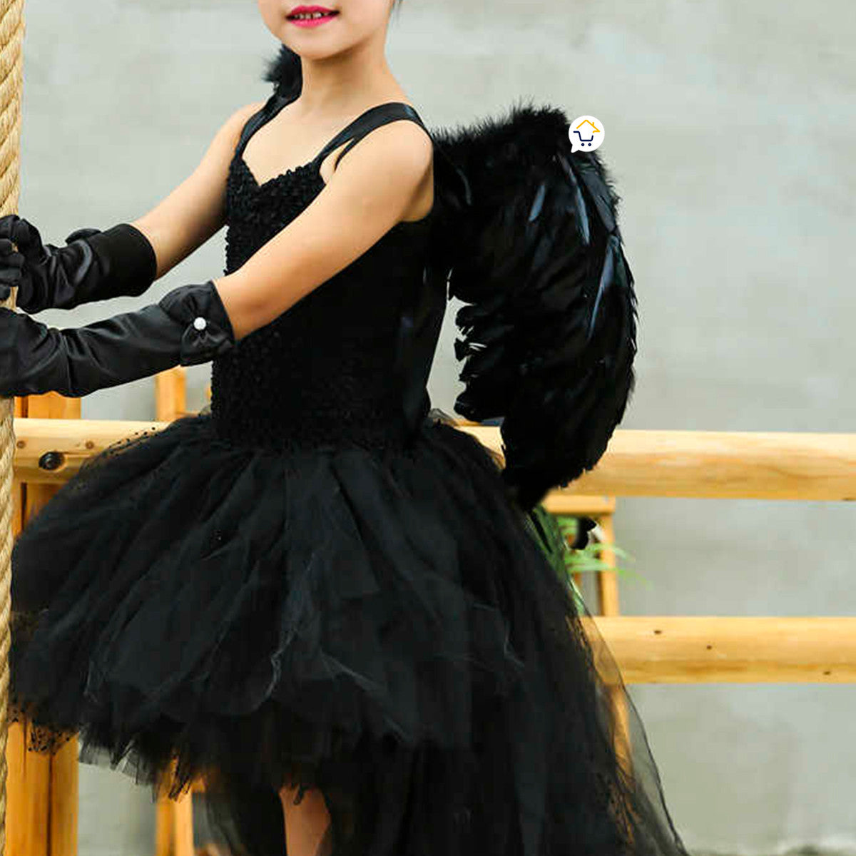 Alas Angel Negras Pequeñas