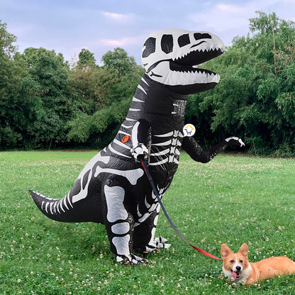 ADULTO - Disfraz Inflable Dinosaurio Esqueleto