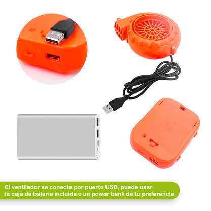 ADULTO - Disfraz Inflable Dinosaurio Esqueleto