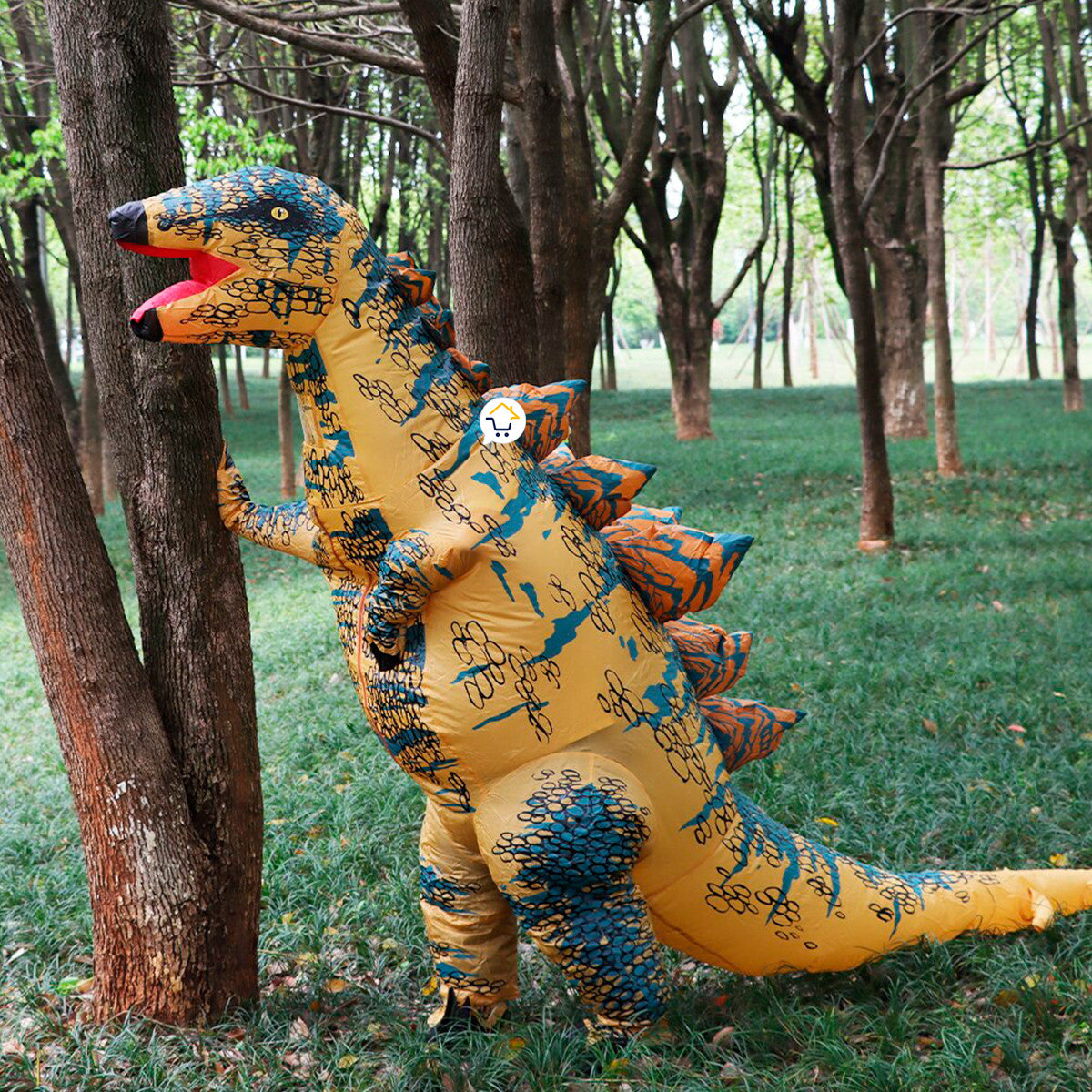 ADULTO - Disfraz Dinosaurio Estegosaurio Inflable