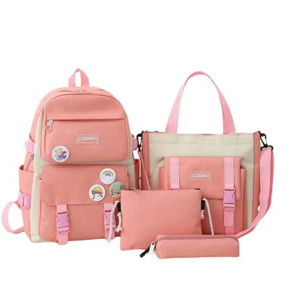 Mochila Escolar 4 en 1 con Accesorios