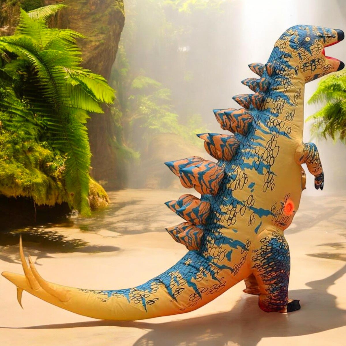 NIÑO - Disfraz Inflable de Dinosaurio Estegosaurio