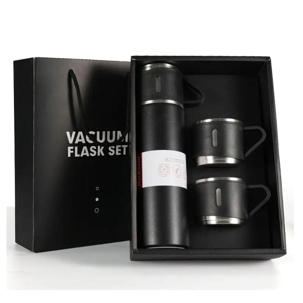 Set de Termo en acero inoxidable + 3 tazas