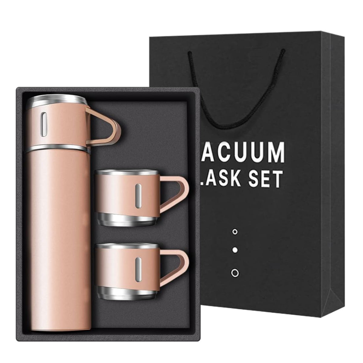 Set de Termo en acero inoxidable + 3 tazas