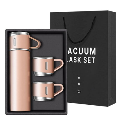 Set de Termo en acero inoxidable + 3 tazas