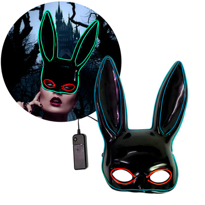Mascara LED Conejo Media Cara