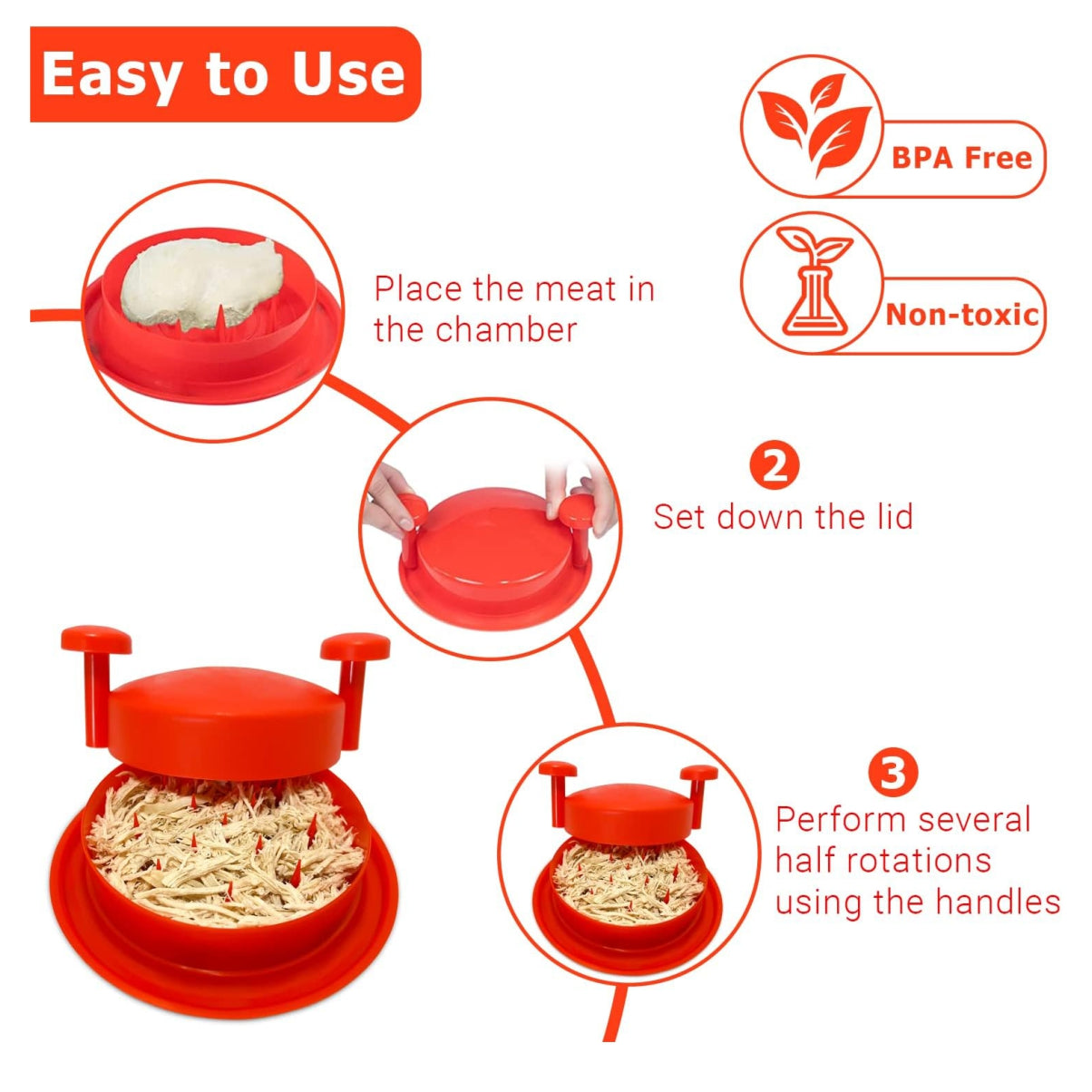 Trituradora de Pollo Multiusos – Desmenuza en Segundos