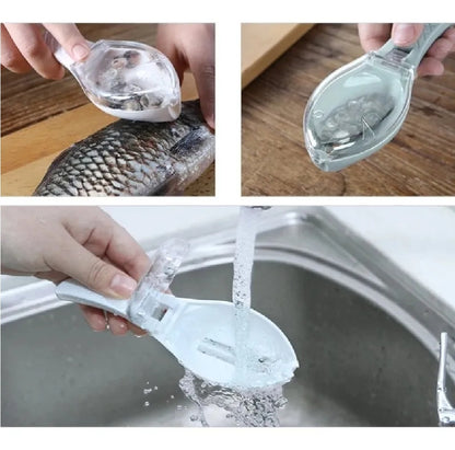 Quita Escamas Ergonómico Antisalpicaduras