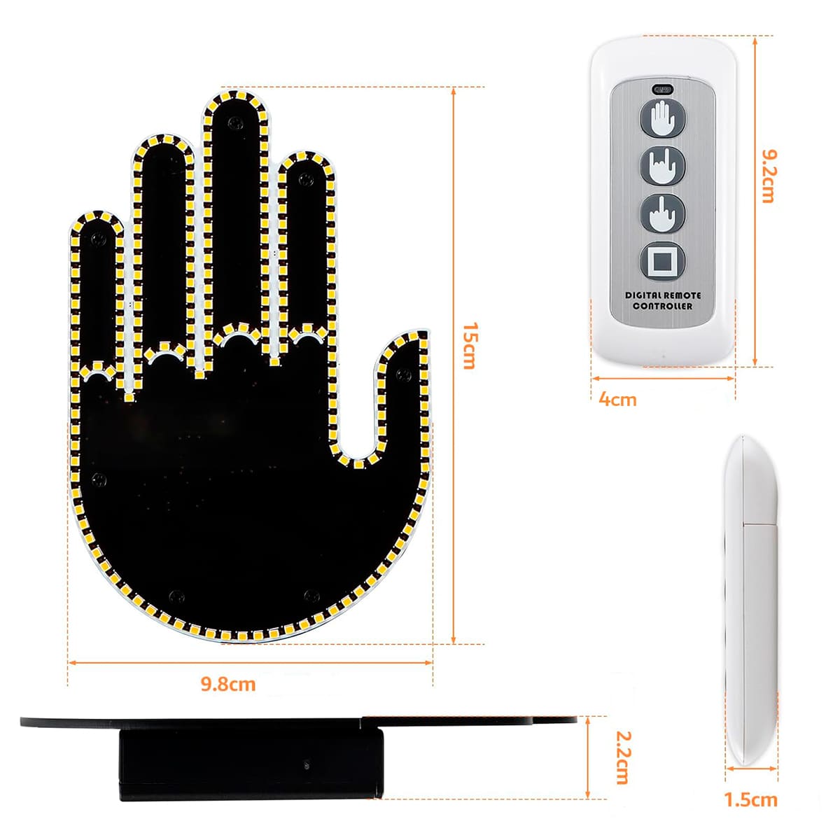 Letrero Luz Led Gestos Mano