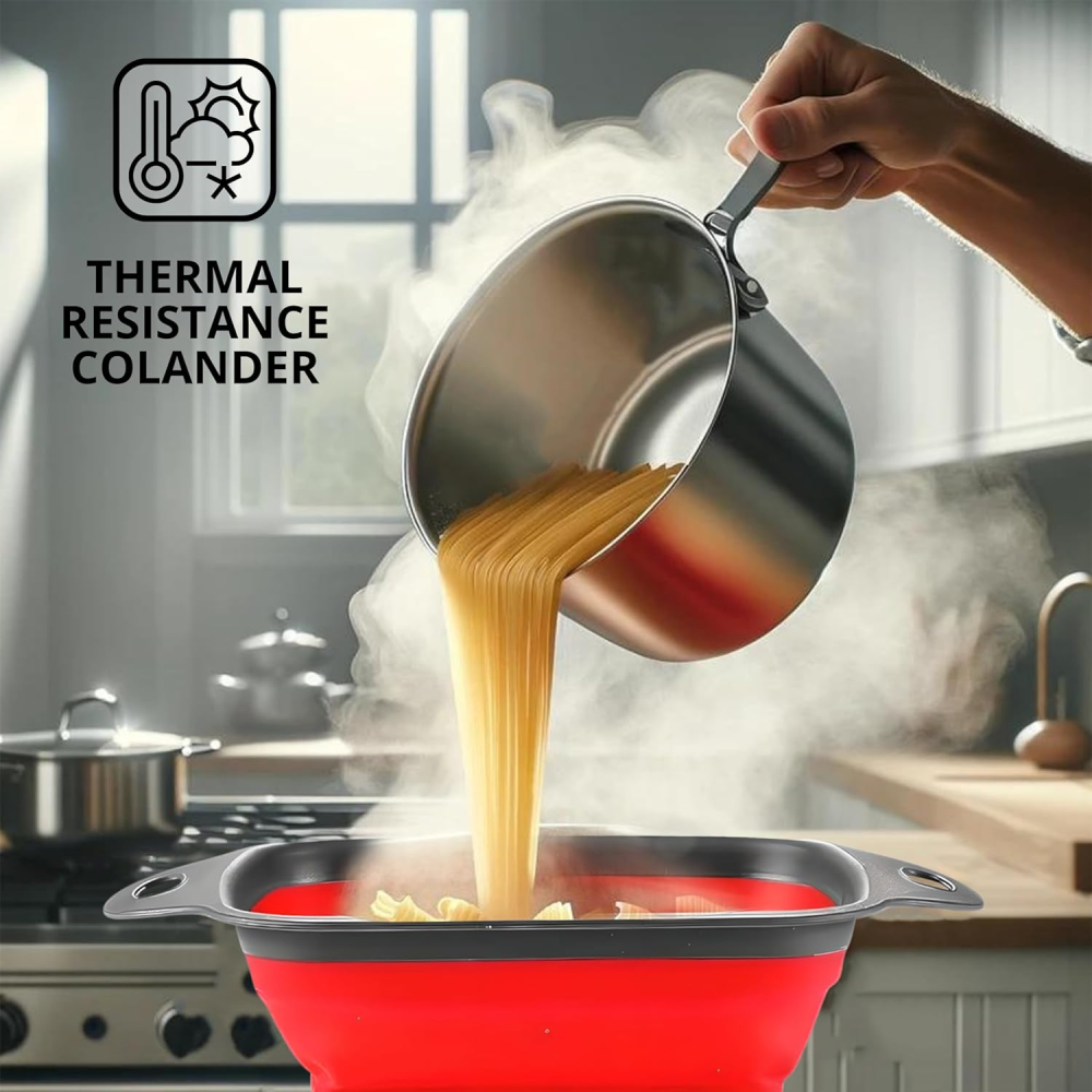 Set de 2 Coladores Plegables de Silicona