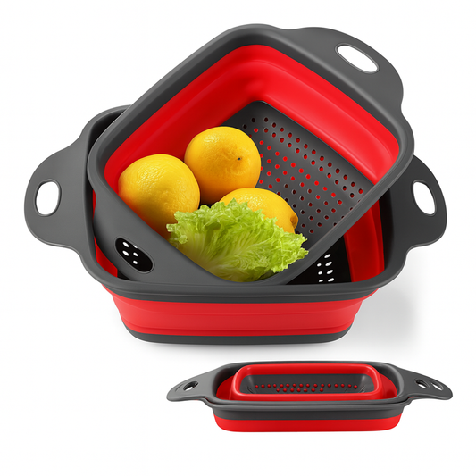 Set de 2 Coladores Plegables de Silicona