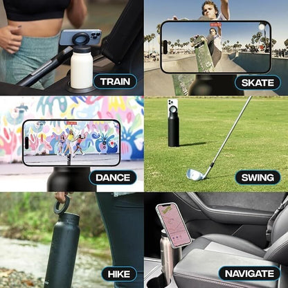 Botella térmica con soporte magnético para celular MagSafe